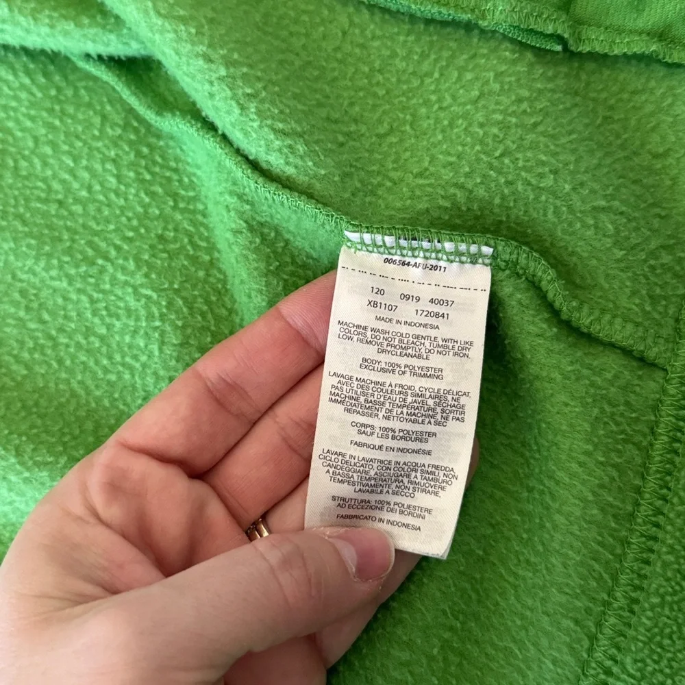 Columbia Two-Tone Blue and Green Fleece Jacket XXS 4-5 - Picture 7 of 8